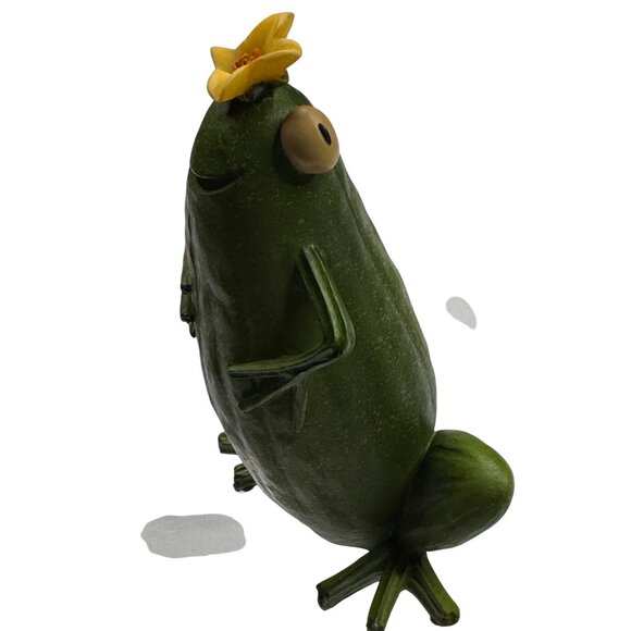 Zucchini Frog Enesco Home Grown Pickle Cucumber Figurine 4009281 Seagull 2007 - Picture 10 of 12